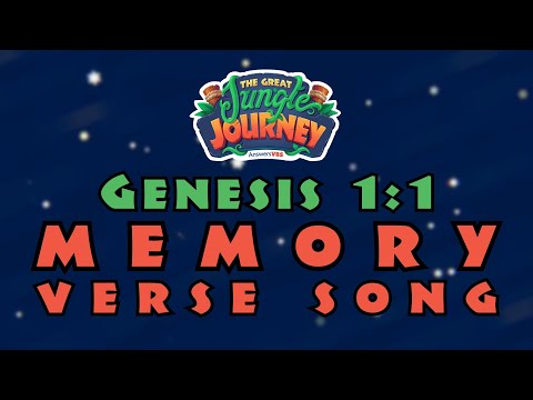 Genesis 1:1 Memory Verse Song With Lyrics! | The Great Jungle Journey VBS