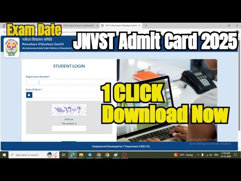 JNV Admit Card 2025 class 6 Get Your JNVST Admit Card in 5 Minutes with This Proven Method