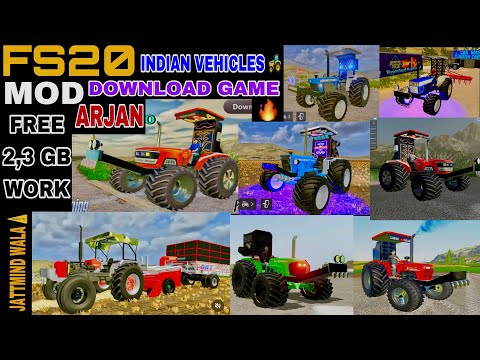 Fs20 Indian tractor mod | fs20 all Indian tractor mod || top Indian tractor game || modified tractor