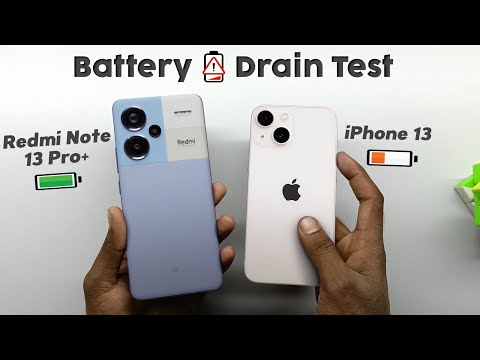 Redmi Note 13 Pro Plus vs iPhone 13 🔋 Battery Drain Test!