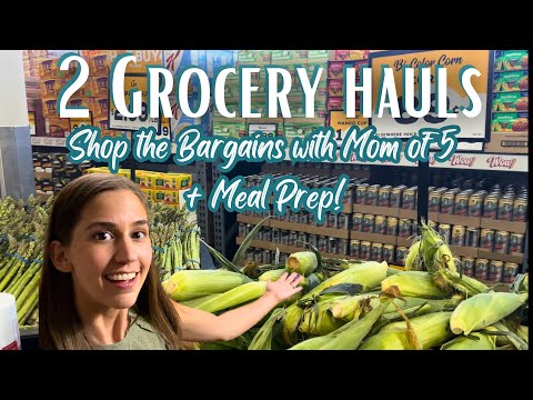 FEEDING MY FAMILY OF 7 Grocery Hauls + Shop With Me & HEALTHY Meal Prep!