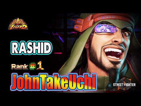 SF6 🔥JohnTakeUchi (#1Rashid) Aggressive & Stylish Combos Master ! Best Ranked Match🔥Sf6 DLC Replays🔥