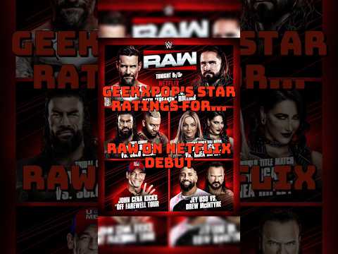 My stars ratings for the matches on the #WWE RAW on Netflix debut episode...