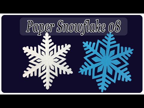 How to Make Paper Snowflake 08 | Paper Cutting Design| Easy Paper Snowflake |Christmas Decorations.