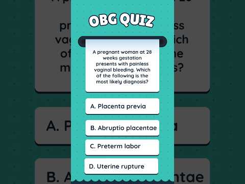 OBG Obstetrics and Gynaecology MCQ QUIZ #obg #obgmcq