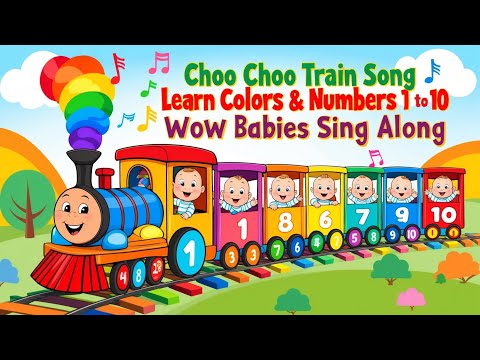 Choo Choo Train Song| Learn Colors & Numbers 1 to 10| Wow Babies Sing Along#kidssongs