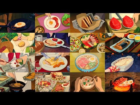 Ghibli food compilation - Best food scenes in anime | Relaxing Anime Cooking