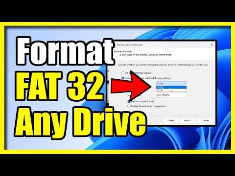 How to Format any Drive to FAT32 Windows 10 or 11 (Disk Management)(To Large)