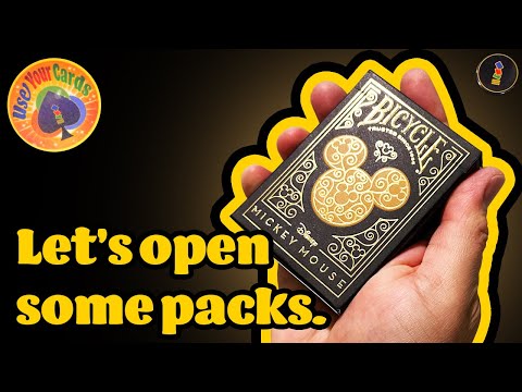 House of Mouse!!! Disney Mickey Mouse inspired Black and Gold Playing Cards by Bicycle