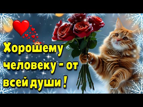 💗🌷хорошему человеку от всей души🌼💗красивая музыкальная открытка