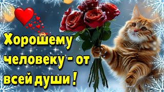 💗🌷хорошему человеку от всей души🌼💗красивая музыкальная открытка