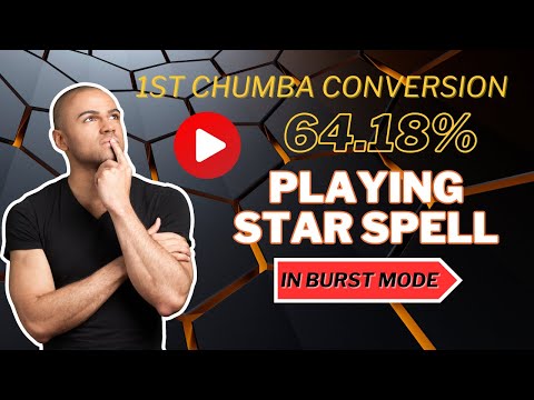 First Chumba Conversion 64.18% Playing Star Spell In Burst Mode 1,000 Spins At 20¢