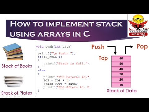 How to implement Stack using Arrays in C | Stack implementation using Arrays