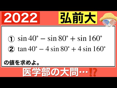 【2022弘前大学】小問みたいな大問です