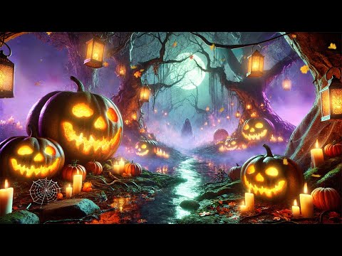 Relaxing Halloween Music - Enchanted Jack-O'-Lanterns 🎃, Spooky Sounds, Mystical Autumn Ambience