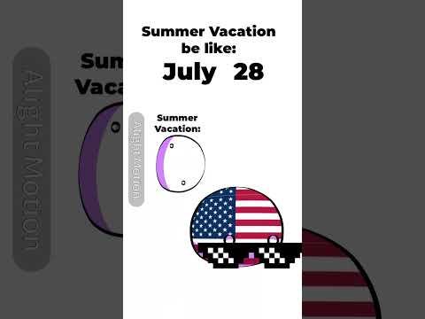 ⭐| Summer Vacation Be like 😭 // #shorts #memes #art #funny #viral #fyp #shortvideos #countryballs |⭐