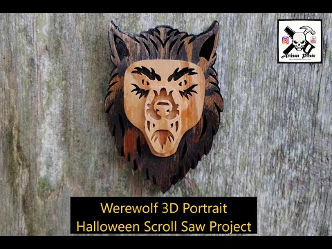 Werewolf 3D Portrait, Halloween Scroll Saw Project