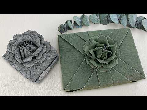 Gift Wrapping｜Gift Wrapping Ideas + DIY Paper Rose Craft（Step By Step）