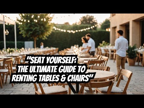 "Seat Yourself: The Ultimate Guide to Renting Tables & Chairs"