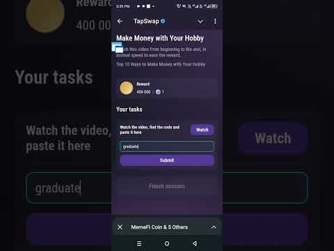 Tapswap make money with your hobby #tapswap #tapcoin #telegrambot #taptoearn
