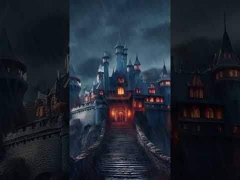 Look! It's Castle Transylvania!  #halloweenambience #halloween2024 #spooky #vampire #thunderstorm