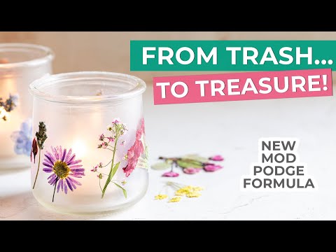 DIY Pressed Flower Lanterns | Oui Jar Upcycling