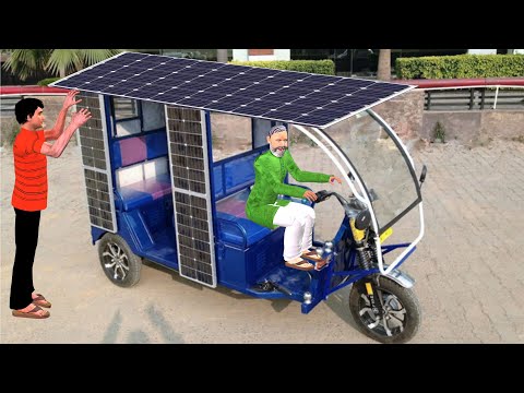 Solar Auto Rickshaw Funny Desi Jugaad Hindi Moral story Hindi Kahaniya New Funny Comedy Video