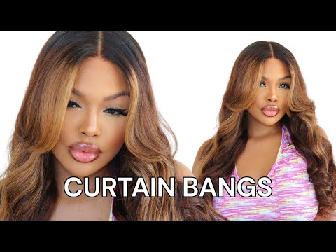 HOW TO : Curl Curtain Bangs | Glueless 5x5 lace Wig - Luvme Hair