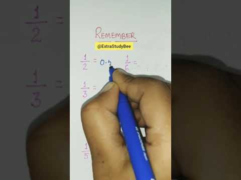 Fraction to decimal (Remember)  #shorts #ytshorts