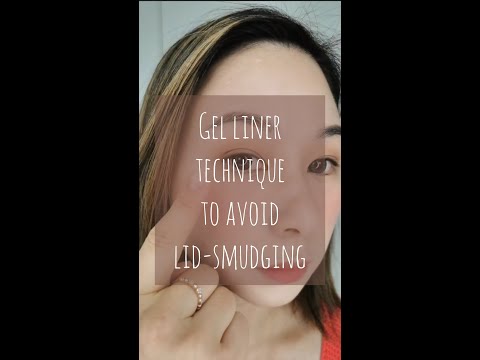 Gel eyeliner technique to avoid lid-smudging