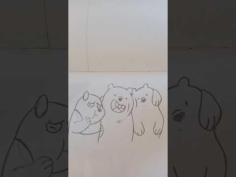 how to draw  The Bare bears 🐻 tutorial