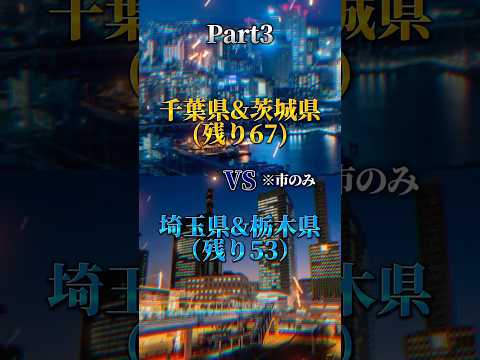 【Part3】千葉&茨城vs埼玉&栃木 『1vs1』都市対決￤#おすすめ #地理系 #都市比較 #強さ比べ