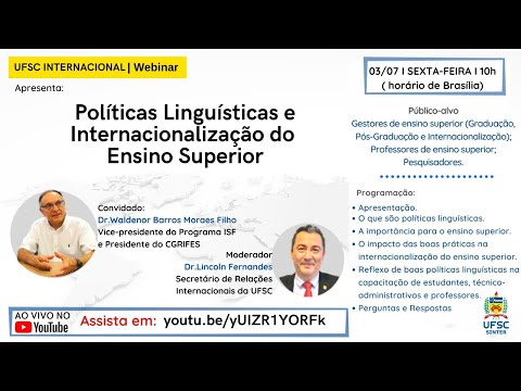 UFSC Internacional: Políticas Linguísticas e Internacionalização do Ensino Superior