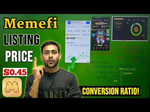 Memefi Airdrop Listing Price $0.45🤩|| Memefi Airdrop Price Prediction || Memefi Conversion Ratio