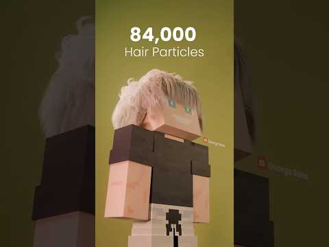 Minecraft Hair Simulation #minecraft #blender #steve