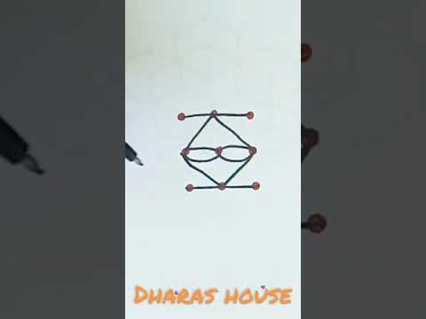 3×3dots rangoli||small vilakku kolam||dharas house||#shorts