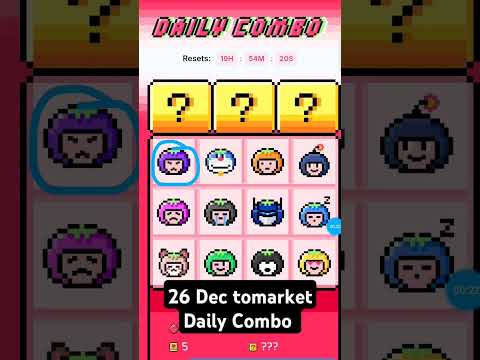 Tomarket app daily combo | tomarket Today combo | 26 Dec tomarket combo #tomarketdailycombo