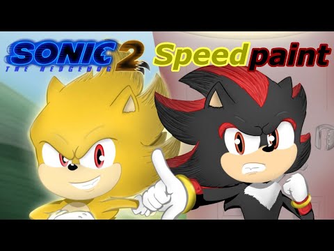 Super Sonic and Shadow Speedpaint (Sonic Movie 2)