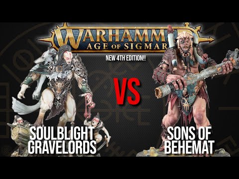 Soulblight Gravelords Vs Sons of Behemat  - Warhammer AoS 4th Edition