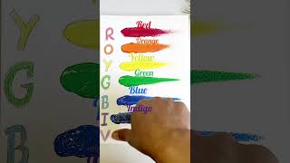 Rainbow colours🌈|| Learn 7 colours of Rainbow || #shorts #art #treanding #viral #satisfying