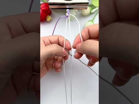 Purple Qi Dong Lai Rope Braiding Skills Sharing Simple Braiding Bracelet Tutorial Bracelet Braid