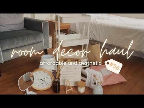 affordable room decor haul 🌿🖼 shopee, lazada, sm