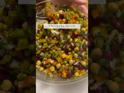 QUICK Holiday Chickpea Salad Recipe in 1 Minute! #shorts