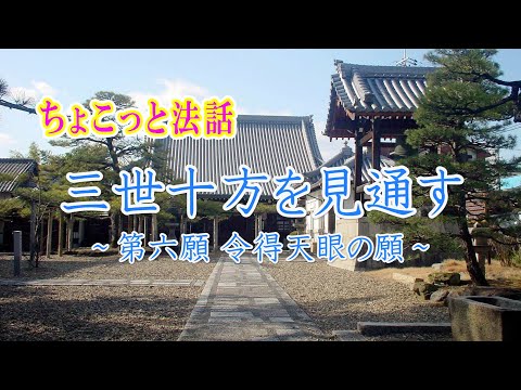 ちょこっと法話「三世十方を見通す～第六願 令得天眼の願～」