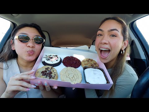 trying Crumbl Cookie NEW menu! *for the first time*