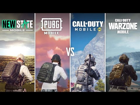 Warzone Mobile VS New State Mobile VS Call of Duty Mobile VS PUBG Mobile Comparison