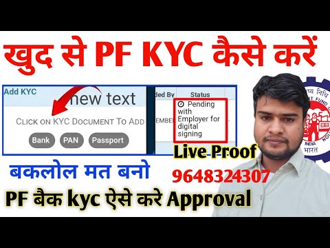 PF Kyc Kaise kare 2025 | Epf kyc online process  2024 | PF में बैंक और पेन कार्ड कैसे जोड़े, Pf kyc