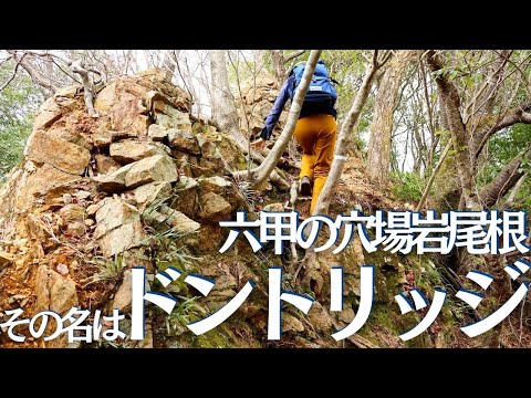 六甲の知られざる非公式岩尾根、ドントリッジに登山初心者夫婦が潜入してみた Vol.83