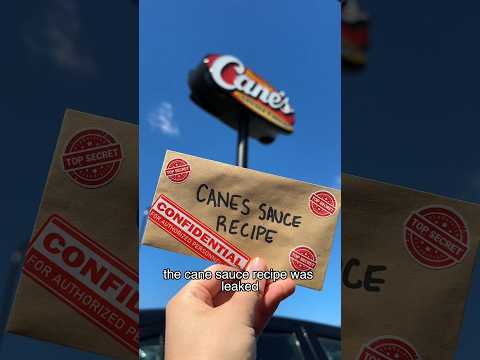 LEAKED Canes Sauce Recipe!