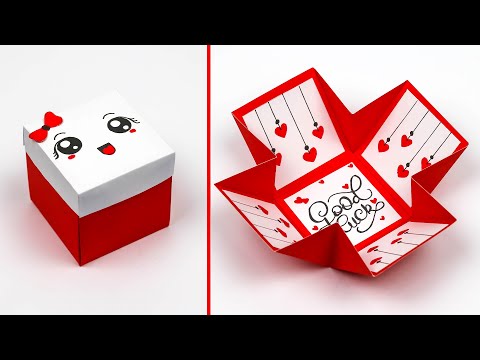 DIY Ideas: Gift box - Paper craft - Cute gift box - Birthday gift ideas with paper